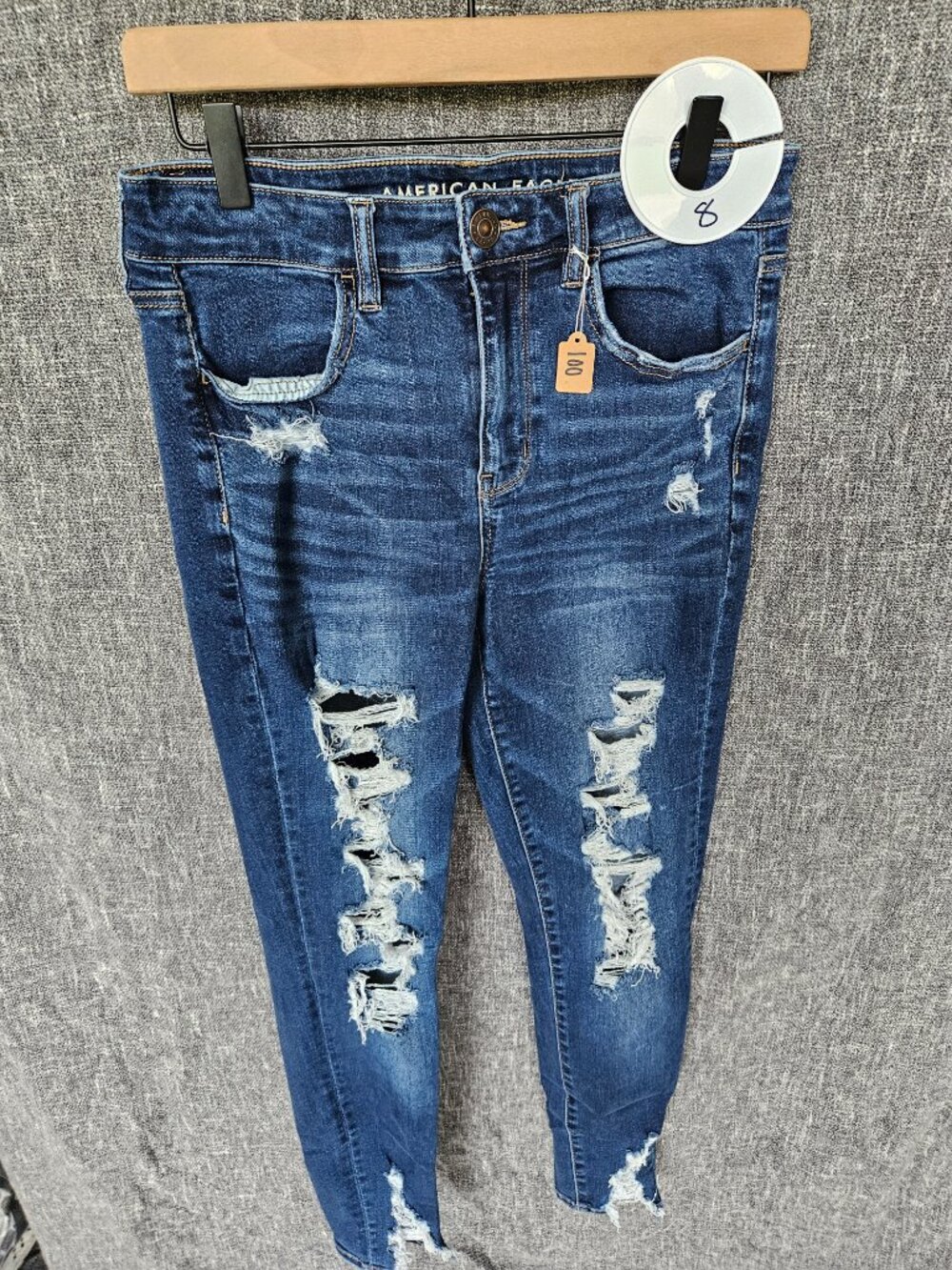 American Eagle High Rise Distressed Jeggings